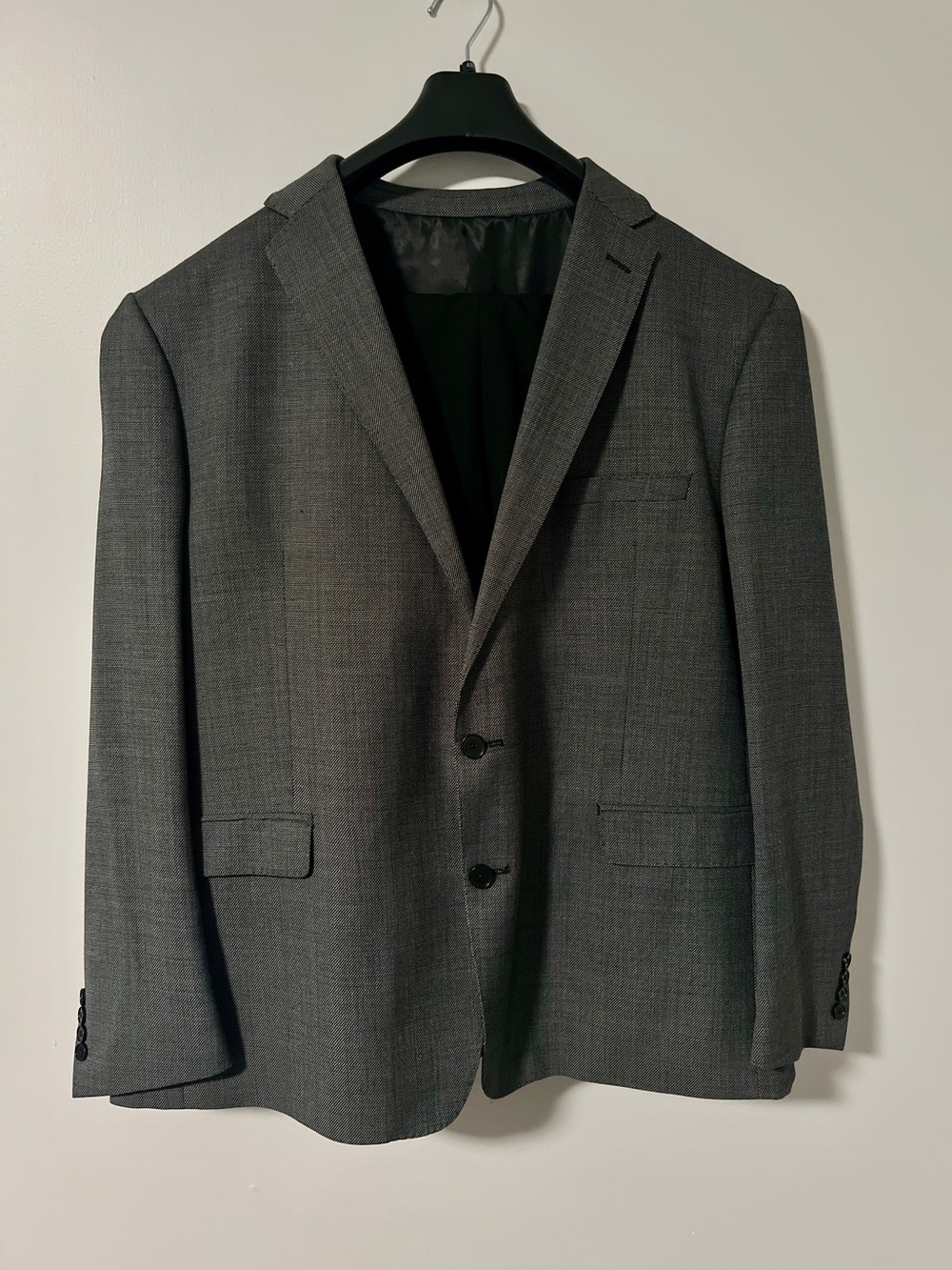 Men's Gray Two-Button Blazer